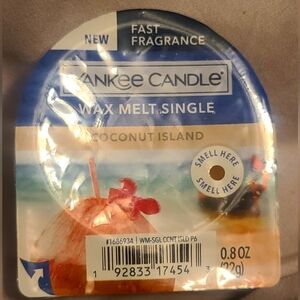 Yankee Candle Tart Wax Melt - Brand New and Sealed - Coconut Island